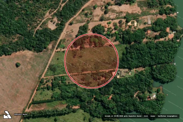 Imagem de satélite — Embargo IBAMA — Infração Ambiental - Caldas Novas/GO