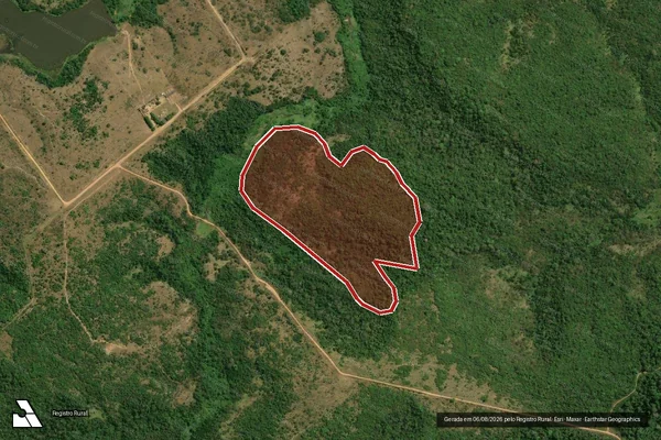Imagem de satélite — Embargo IBAMA — Infração Ambiental - Marabá/PA