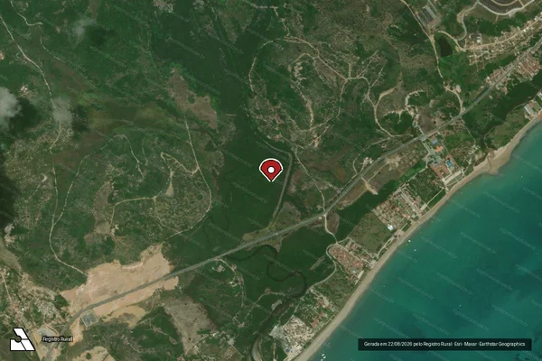 Imagem de satélite de Infração da Flora em Maragogi - AL (marcador da localização)