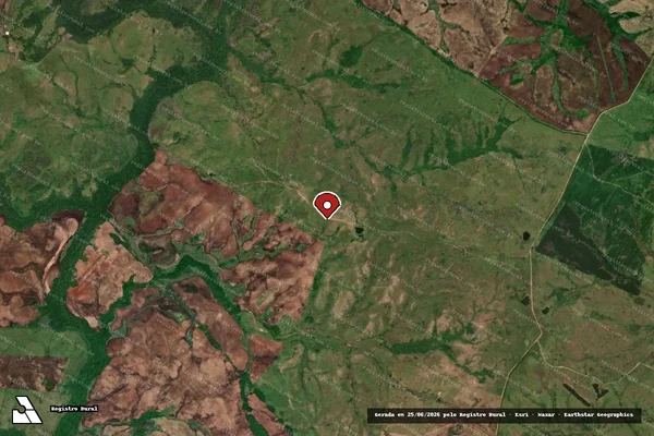 Imagem de satélite de Infração da Flora em Jaguarão - RS (marcador da localização)