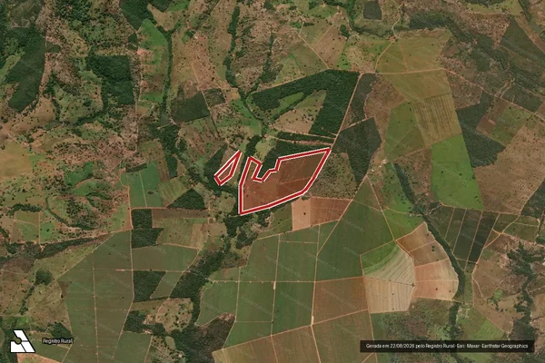 Imagem de satélite de Desmatamento em Hidrolina - GO