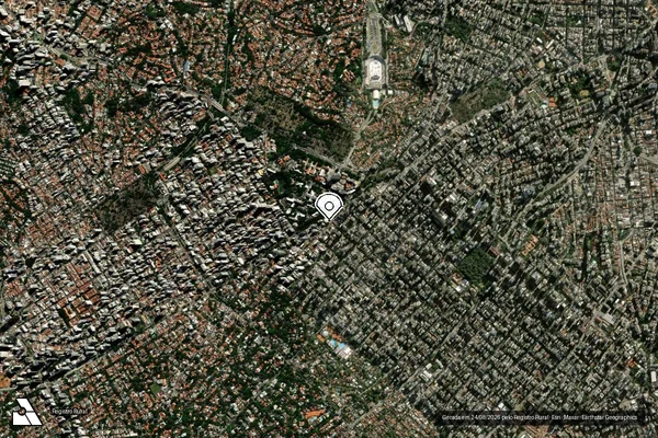 Imagem de satélite de Infração da Fauna em São Paulo - SP (marcador da localização)