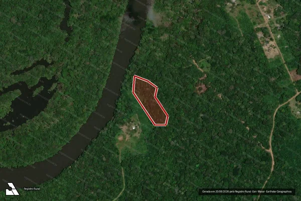 Imagem de satélite de Infração da Flora em Candeias do Jamari - RO