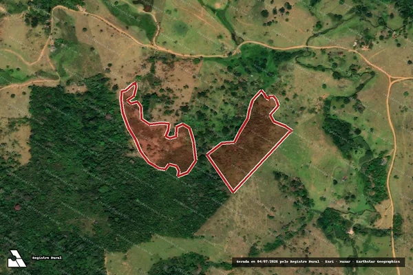 Imagem de satélite — Embargo IBAMA — Infração da Flora - Itamaraju/BA