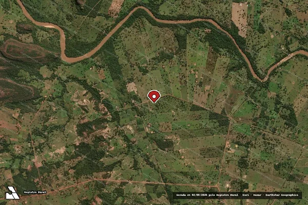 Imagem de satélite de Infração da Flora em São José do Povo - MT (marcador da localização)