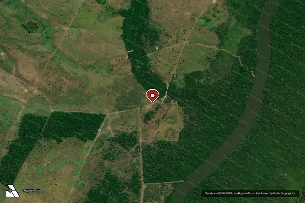 Imagem de satélite — Embargo IBAMA — Infração da Flora - Marabá/PA