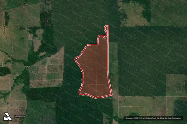 Imagem de satélite de Infração da Flora em Lábrea - AM