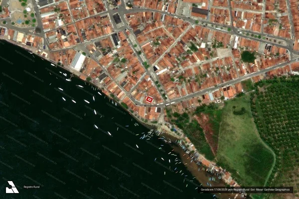Imagem de satélite de Infração Ambiental em Piaçabuçu - AL