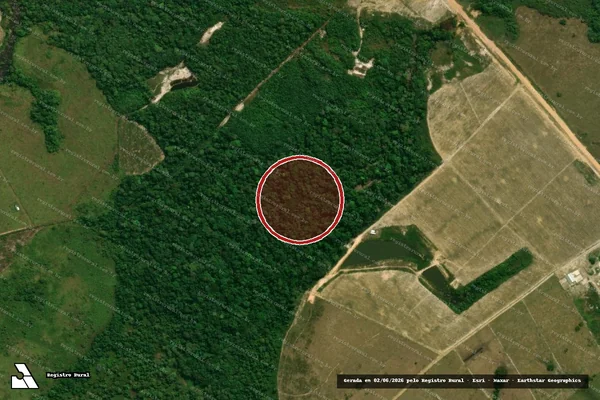 Imagem de satélite de Desmatamento em Cruzeiro do Sul - AC