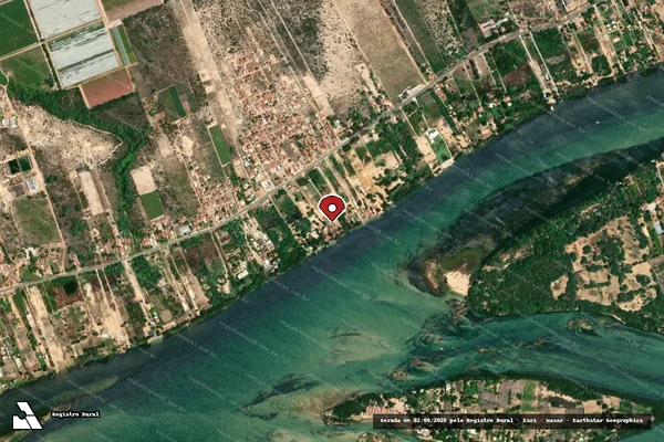 Imagem de satélite de Infração da Flora em Petrolina - PE (marcador da localização)