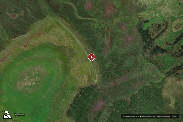 Imagem de satélite de Infração da Flora em Corumbá - MS (marcador da localização)