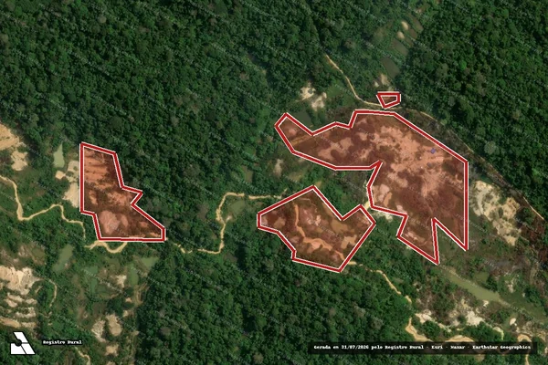 Imagem de satélite de Infração Ambiental em Itaituba - PA