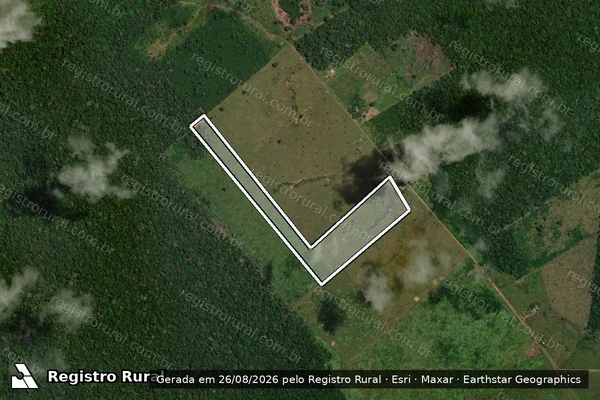 Imagem de satélite de Infração Ambiental em Canutama - AM