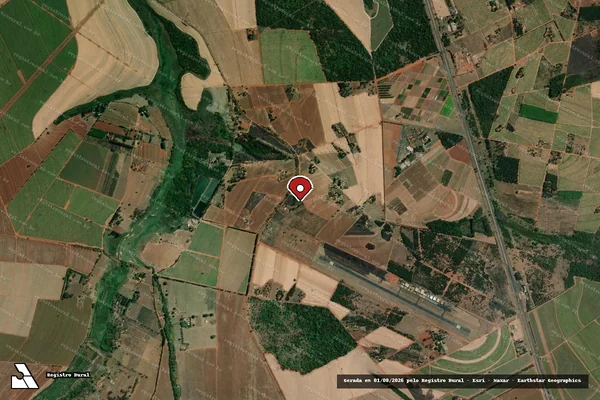 Imagem de satélite — Embargo IBAMA — Infração Ambiental - Bebedouro/SP