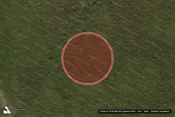 Imagem de satélite — Embargo IBAMA — Infração Ambiental - Encruzilhada/BA