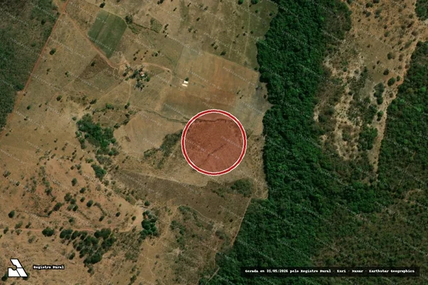 Imagem de satélite de Infração Ambiental em Caiapônia - GO