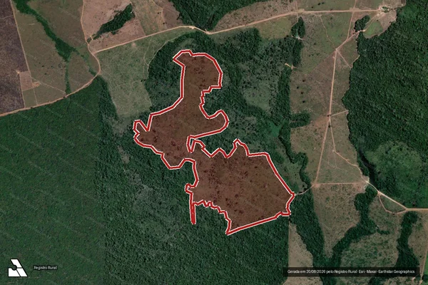Imagem de satélite de Infração Ambiental em Altamira - PA