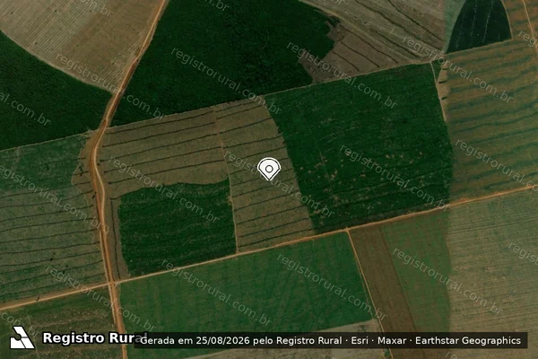 Imagem de satélite de Infração Ambiental em União do Sul - MT (marcador da localização)