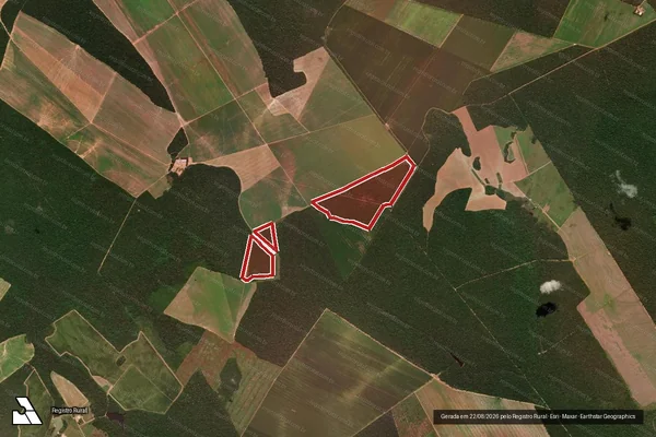 Imagem de satélite de Infração da Flora em São José do Rio Claro - MT