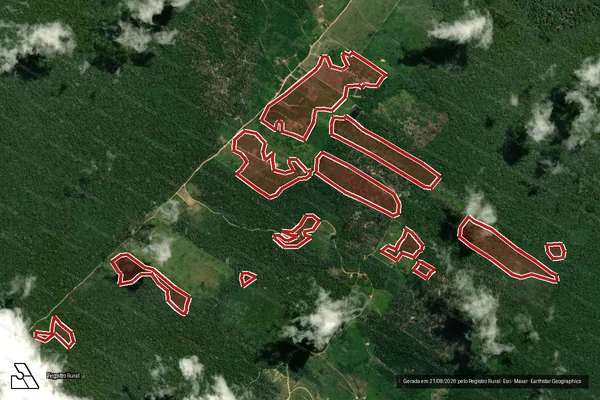Imagem de satélite de Infração da Flora em Anapu - PA