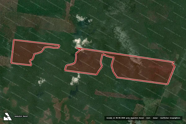 Imagem de satélite de Infração Ambiental em Lábrea - AM
