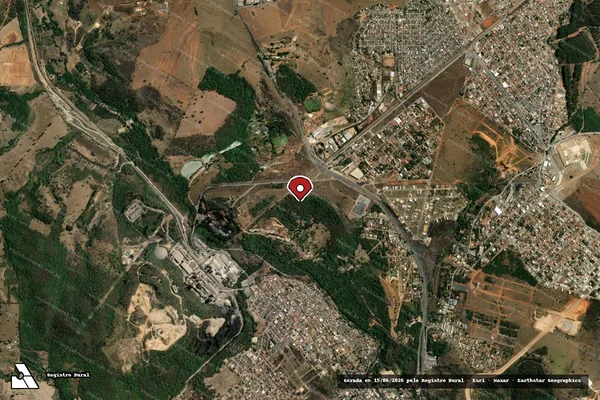 Imagem de satélite de Infração da Fauna em Pedro Leopoldo - MG (marcador da localização)