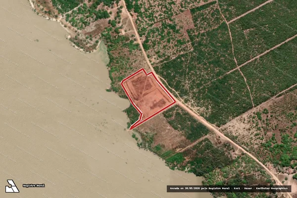 Imagem de satélite — Embargo IBAMA — Infração da Flora - Camocim/CE