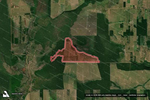 Imagem de satélite — Embargo IBAMA — Infração da Flora - São Francisco do Guaporé/RO