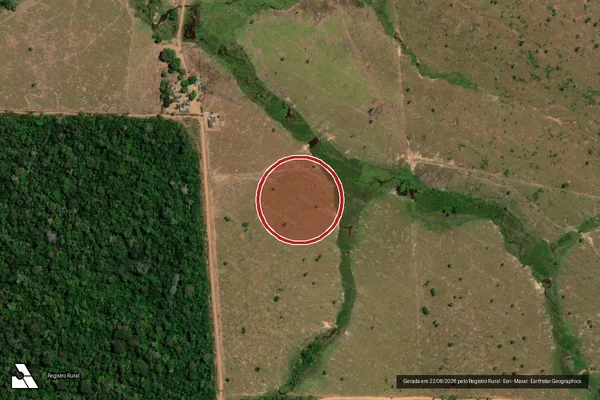 Imagem de satélite de Infração Ambiental em Aripuanã - MT
