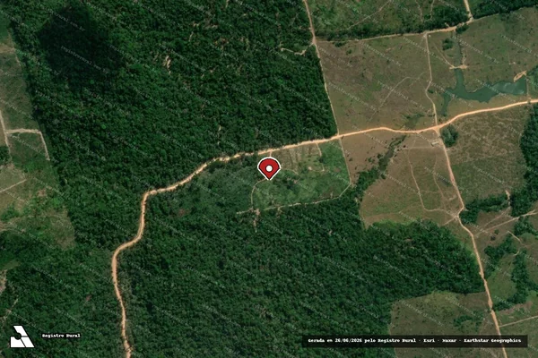 Imagem de satélite de Infração da Flora em Itaituba - PA (marcador da localização)