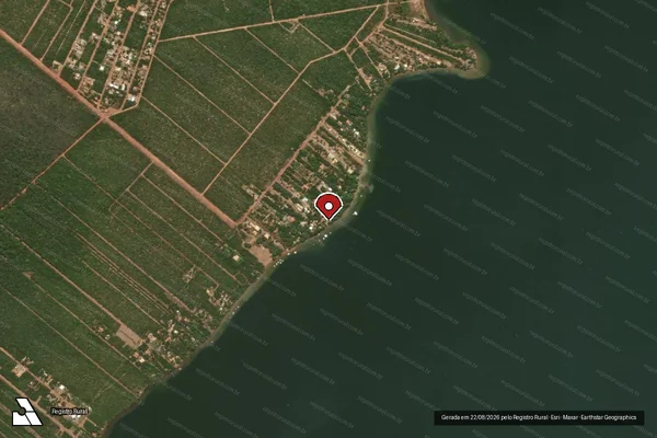 Imagem de satélite de Infração Ambiental em Porto Nacional - TO (marcador da localização)