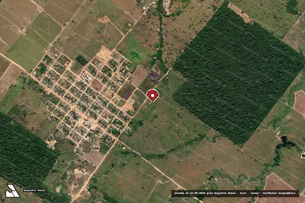 Imagem de satélite de Infração Ambiental em Espigão D'Oeste - RO (marcador da localização)