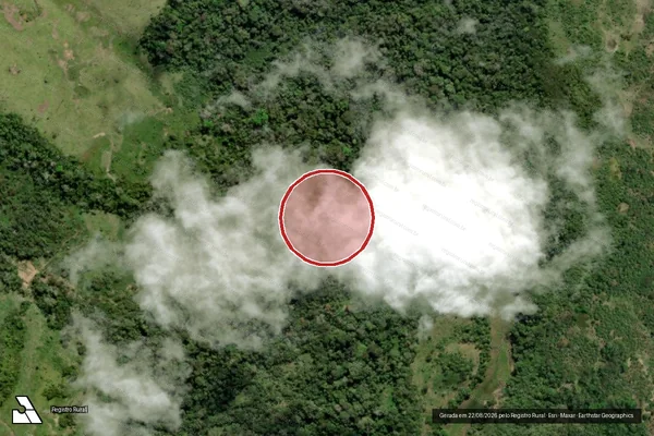 Imagem de satélite de Desmatamento em Brasiléia - AC