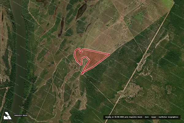 Imagem de satélite de Infração da Flora em Cocalinho - MT