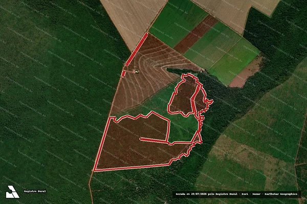 Imagem de satélite de Infração da Flora em União do Sul - MT