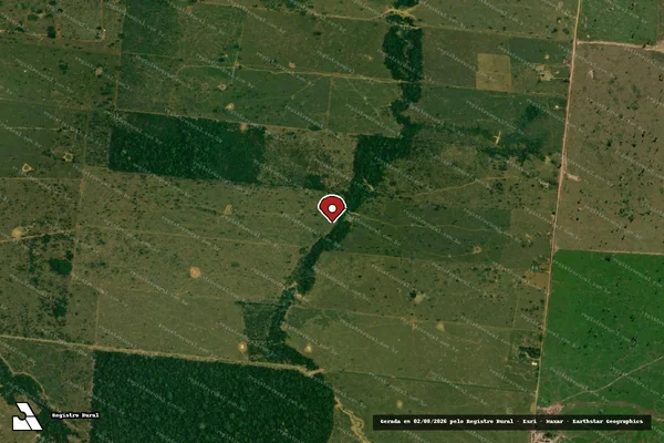 Imagem de satélite de Infração Ambiental em Porto Velho - RO (marcador da localização)