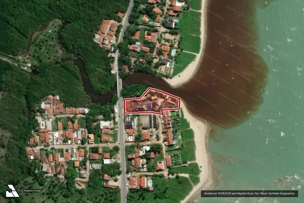 Imagem de satélite de Infração Ambiental em Maragogi - AL