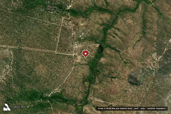 Imagem de satélite de Infração da Flora em Formosa do Rio Preto - BA (marcador da localização)