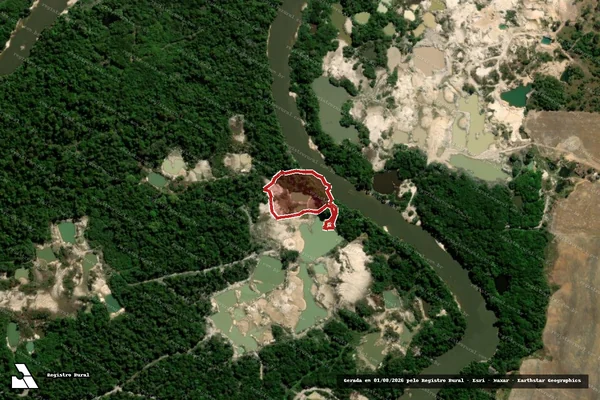 Imagem de satélite de Infração da Flora em Novo Mundo - MT
