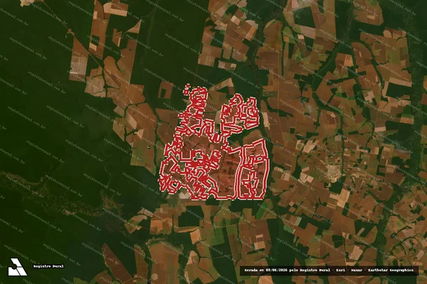 Imagem de satélite de Infração Ambiental em Querência - MT
