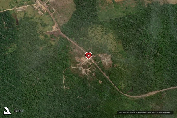 Imagem de satélite — Embargo IBAMA — Infração da Flora - Trairão/PA
