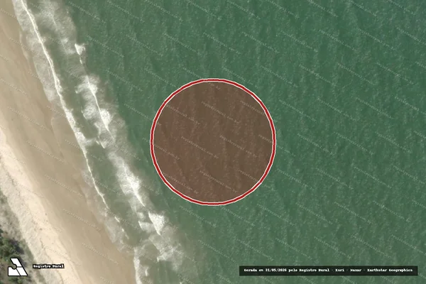 Imagem de satélite de Infração Ambiental em Canavieiras - BA