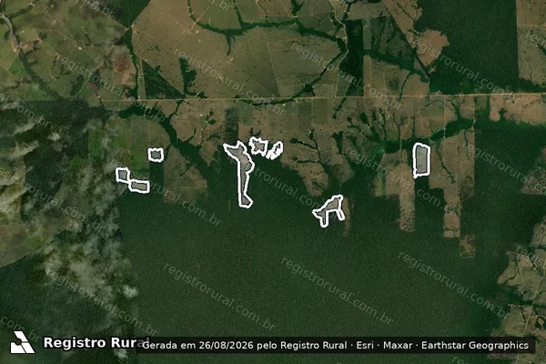 Imagem de satélite de Infração Ambiental em Lábrea - AM