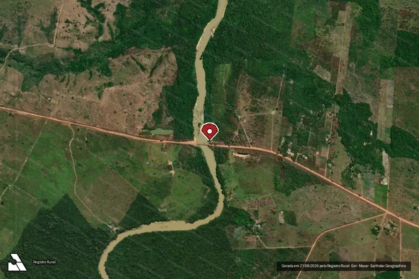 Imagem de satélite — Embargo IBAMA — Infração Ambiental - Marabá/PA