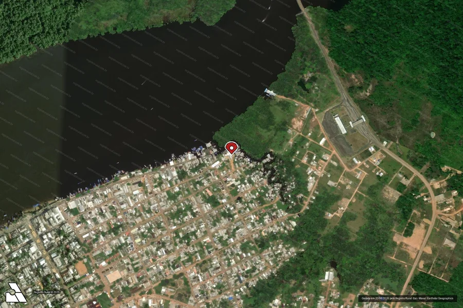 Imagem aérea do item A