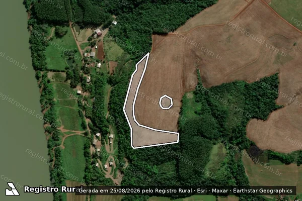 Imagem de satélite de Infração da Flora em Tiradentes do Sul - RS