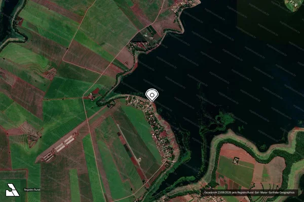 Imagem de satélite de Infração Ambiental em Primeiro de Maio - PR (marcador da localização)