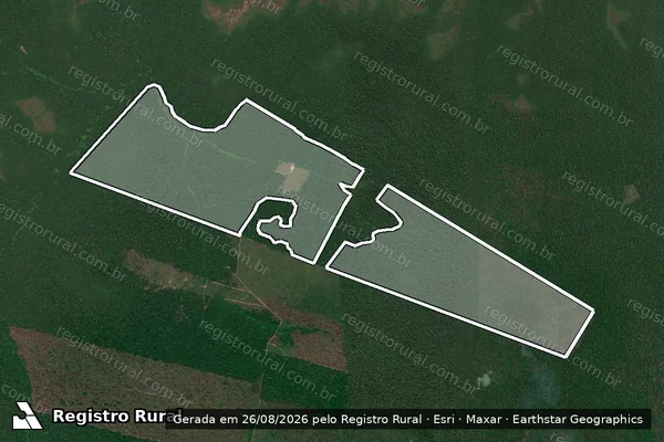 Imagem de satélite de Infração da Flora em Lábrea - AM