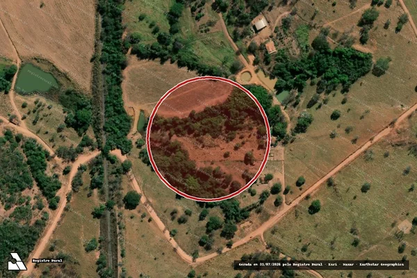 Imagem de satélite de Infração Ambiental em Urutaí - GO