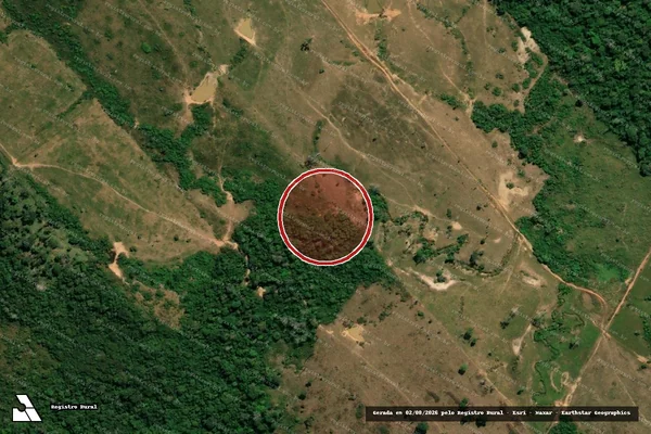 Imagem de satélite de Infração Ambiental em Acrelândia - AC